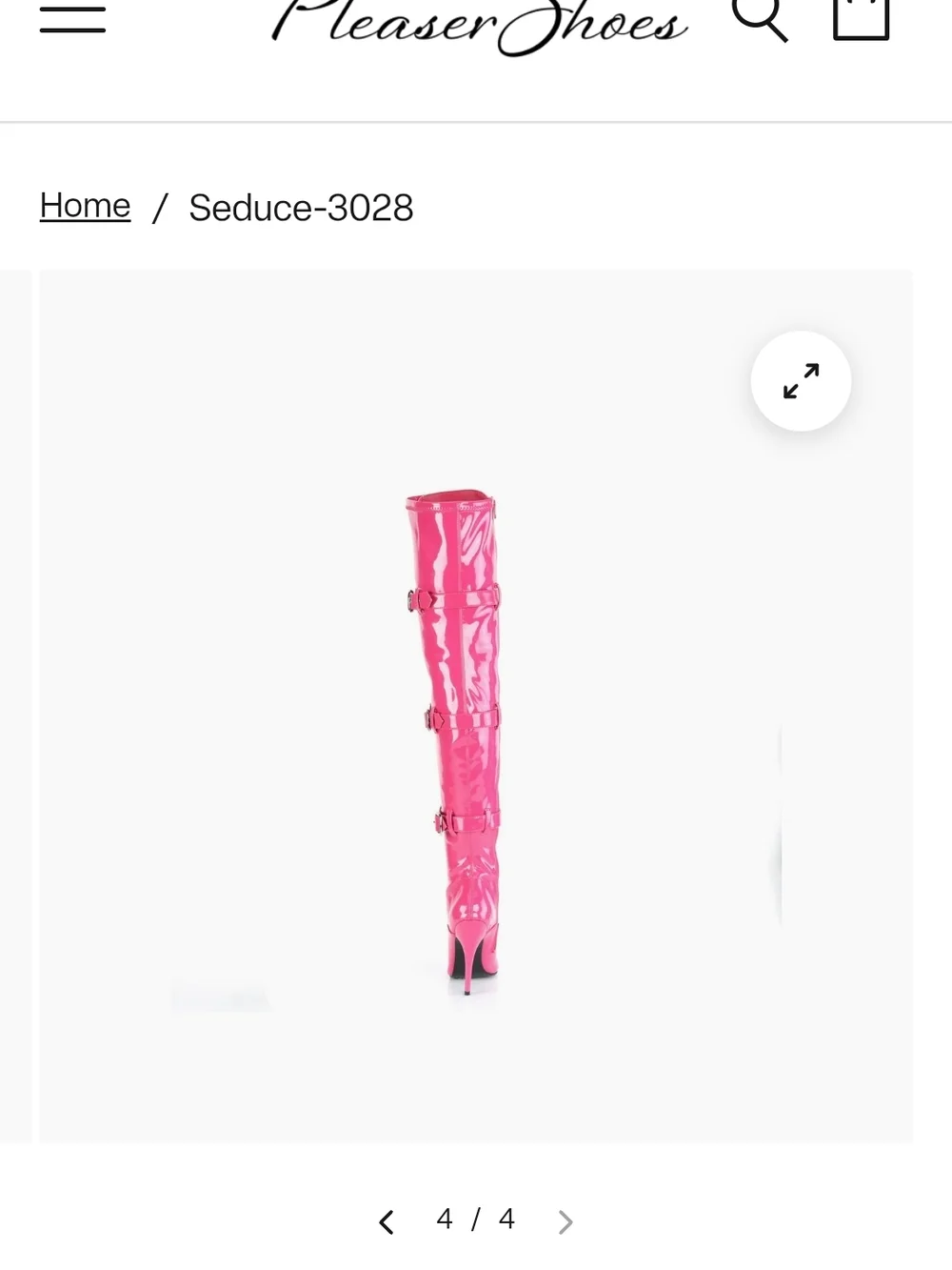 Seduce Patent Over-the-Knee Lace-Up Boots in Hot Pink - Picture 4 of 11